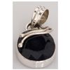 Image 1 : NATURAL 24.75 CTW SAPPHIRE OVAL PENDANT .925 STERLING S