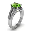 Image 1 : Genuine 1.41 ctw Peridot Diamond Ring W/Y Gold 14kt