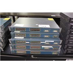 LOT OF 5 CISCO CATALYST 3500 SERIES XL NETWORK