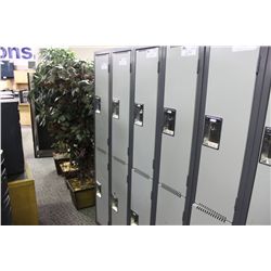 GREY BANK OF HALF HEIGHT LOCKERS