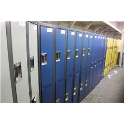 BLUE BANK OF HALF HEIGHT LOCKERS