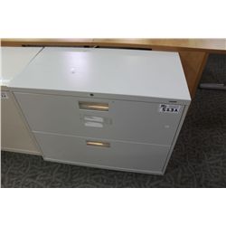 GREY 2 DRAWER LATERAL FILE  CABINET