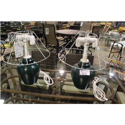 3 OUTDOOR TABLE LAMPS (NO SHADES)