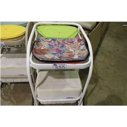 MOBILE PATIO SERVICE CART WITH IGLOO COOLER &