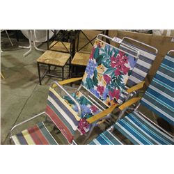 3 ALUMINUM FRAMED PATIO CHAIRS