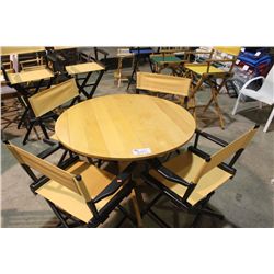 WOODTOP PATIO TABLE WITH 4 CHAIRS