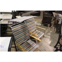 2 ALUMINUM FRAME PATIO CHAIRS WITH SUN SHADES