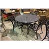 Image 1 : CAST ALUMINUM PATIO TABLE WITH 4 CHAIRS