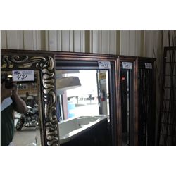 LARGE WOODEN FRAME SPA MIRROR