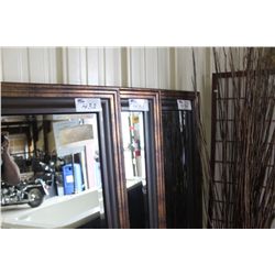 LARGE WOODEN FRAME SPA MIRROR