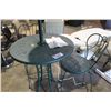 Image 1 : BAR HEIGHT PATIO TABLE WITH 2 STOOLS & LANTERN