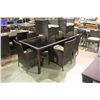Image 1 : LARGE GLASS TOP PATIO TABLE WITH 6 CHAIRS