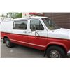 Image 1 : 1991 RED/WHITE FORD ECONOLINE CARGO VAN 117,894KM