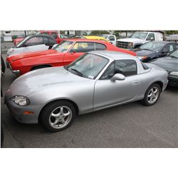 2003 GREY MAZDA MIATA MX-5 CONVERTIBLE 2DR COUPE