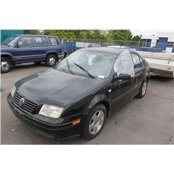 2002 BLACK VOLKSWAGEN JETTA 1.8T 4D SDN 153,267KM