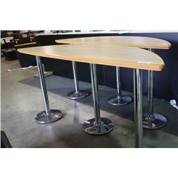 MAPLE BAR HEIGHT HALF MOON RECEPTION TABLE
