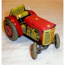 Tractor, made of tin, SVED, wind up with whee