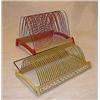 Image 1 : 2 record display stands of plastic, wood and