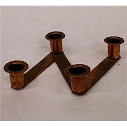Candle stick of copper from Sweden, handmade,