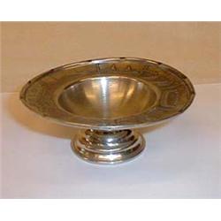 Pedestal plate of pewter from Oslo with Holme