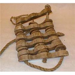 Rope for sail on small boat, dated 1850, from