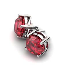 Garnet 11.50ctw Earring 14kt White Gold