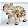 Image 1 : Marble UpTrunk Elephant w/ Gold Plated Design 5in.x6in.