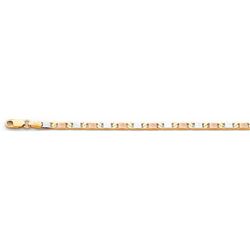 VALENTINO 3 COLOR 100 3.6mm 20in. 11.2 grs 14kt 3tone G