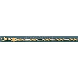 FIGAROPE (ITALY) 3.5mm 8in. 9.1 grs 14kt 2tone Gold