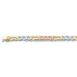 ASSORTED CHAINS 3 COLOR 8.0mm 24in. 35.9 grs 14kt 3tone