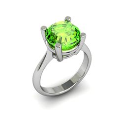 Peridot 5.25ctw Ring 14kt White Gold