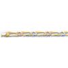 Image 1 : ASSORTED CHAINS 3 COLOR 8.0mm 8in. 11.3 grs 14kt 3tone