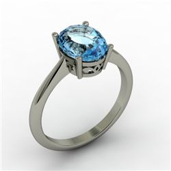 Topaz 2.50 ctw Ring 14kt White Gold