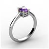 Image 1 : Amethyst 0.45 ctw Ring 14kt White Gold