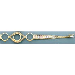 BOLA COLLECTION Bracelet7in. 10.4 grs 14kt 3tone Gold