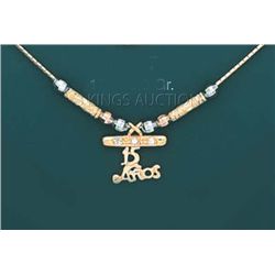 LIGHT FANCY-neckalce 17in. 4.5 grs 14kt 3tone Gold