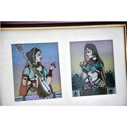 Lady S&BanniThani B RealGemsPainting size 8.5in.x12.5in