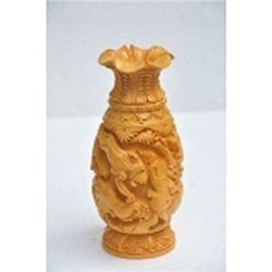 Haldu Wood Flower Vase size 8in.x4in.