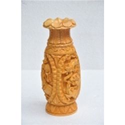 Haldu Wood Flower Vase size 10in.x4.5in.