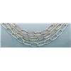 Image 1 : FANCY LIGHT HOLLOW NECKLACE 17in. 9.4 grs 14kt 3tone Go