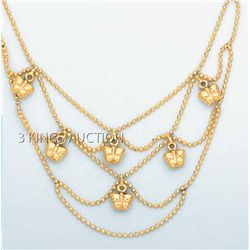 FANCY NECKLACES 17in. 3.9 grs 14kt Y Gold