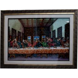 3D Last Supper Gemstone Painting size 33.5in.x43.5in.