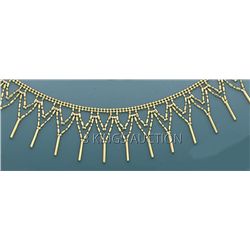 FANCY LIGHT BALL NECKLACES 17in. 6.2 grs 14kt 3tone Gol