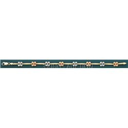 3 COLOR STAMPATO BRACELET 7in. 5.6 grs 14kt 3tone Gold