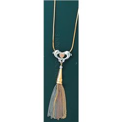 FANCY NECKLACES 17in. 7.2 grs 14kt 3tone Gold