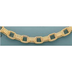 FANCY DESIGN Necklace 17in. 12.7 grs 14kt Y Gold