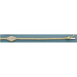BOLA COLLECTION Bracelet7in. 5.9 grs 14kt 3tone Gold