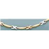 Image 1 : 3 COLOR STAMPATO NECKLACE 17in. 15.1 grs 14kt 3tone Gol