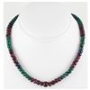 Image 1 : 266.95ctw Natural Multi-Color Rondelles Necklace