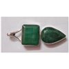 Image 1 : Natural 55.70 ctw Emerald Pendnat 925 Sterling